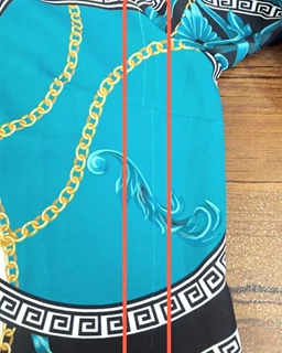شومیز جلو دکمه ورساچه سلطنتی سبز آبی سایز-2-تخفیفی
