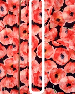 شومیز جلو زیپ دار مشکی طرح گلدار شقایق مهرانا سایز-3-تخفیفی