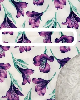 شومیز جلو زیپ سفید طرح گلهای شیپوری منا سایز-1-تخفیفی