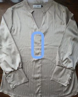 شومیز مجلسی خاکی طرح ساتن آرمانی جدید سایز-3-تخفیفی