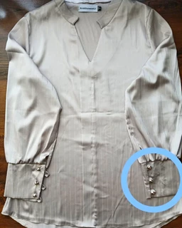 شومیز مجلسی خاکی طرح ساتن آرمانی جدید سایز-2-تخفیفی