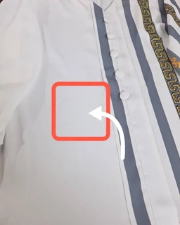 شومیز نیمه زنجیری طوسی سفید طرح راه راه سایز-3-تخفیفی