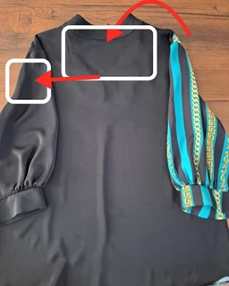 شومیز نیمه زنجیری  سبز مشکی جدید سایز-38-تخفیفی