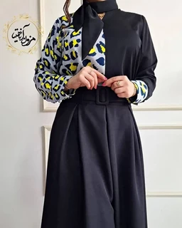 شومیز نیمه شالدار پلنگی سایز-XL-تخفیفی