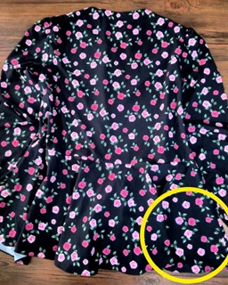 شومیز پایین کلوش مشکی طرح رزالین سایز-1-تخفیفی