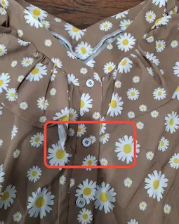 شومیز یقه خورشیدی نسکافه ای طرح بابونه سفید نیروانا سایز-3-تخفیفی