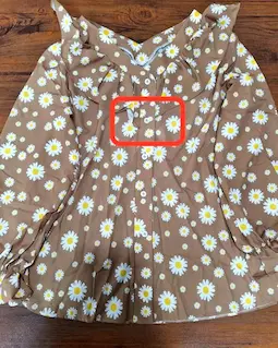 شومیز یقه خورشیدی نسکافه ای طرح بابونه سفید نیروانا سایز-3-تخفیفی