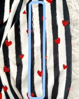 شومیز یقه پاپیونی راه راه سفید مشکی قلبی سایز-2-تخفیفی