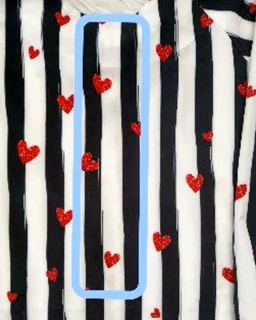 شومیز یقه پاپیونی راه راه سفید مشکی قلبی سایز-3-تخفیفی