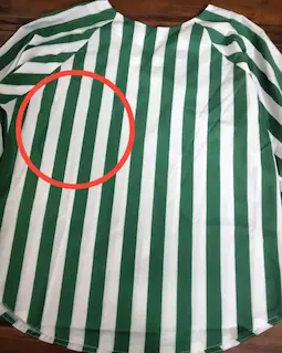 شومیز یقه پاپیونی سبز سفید طرح راه راه پرنیا سایز-2-تخفیفی