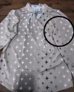 شومیز یقه کراواتی نسکافه ای طرح ستاره ای هایده سایز-3-تخفیفی