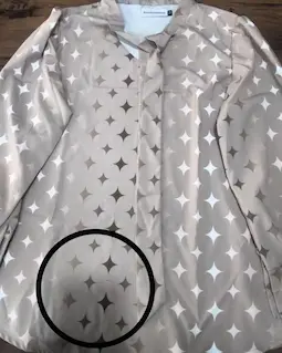 شومیز یقه کراواتی نسکافه ای طرح ستاره ای هایده سایز-3-تخفیفی