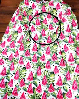 پیراهن مجلسی سفید طرح هندونه برگ سبز آذرین سایز-3-تخفیفی