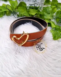 کمربند بدون دوخت طرح سگک طلایی قلبی