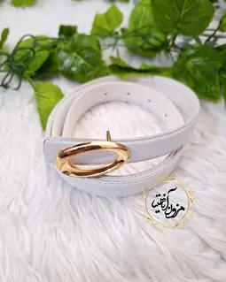کمربند دور دوخت طرح سگک طلایی بیضی 