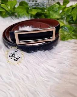 کمربند دور دوخت طرح سگک نقره ای مستطیلی