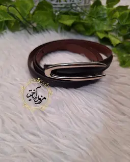 کمربند دور دوخت طرح سگک نقره ای بیضی موشکی