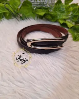 کمربند دور دوخت طرح سگک نقره ای بیضی موشکی