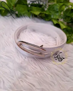کمربند دور دوخت طرح سگک نقره ای بیضی موشکی