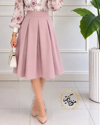 دامن زنانه مجلسی یاسی طرح پیله دار کوتاه