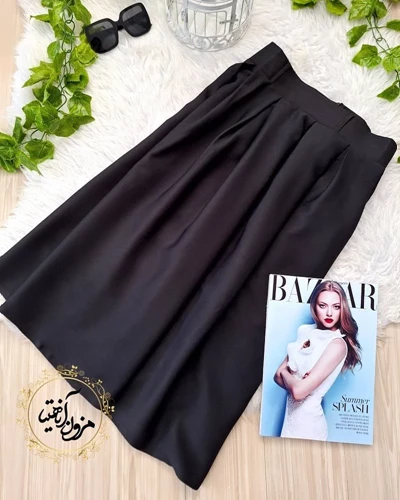 دامن مجلسی مشکی طرح پیله دار