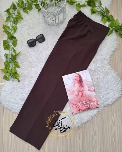 شلوار بگ مازراتی قهوه ای تیره طرح ایرانا