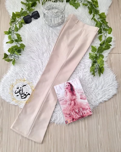 شلوار زنانه جیب نما استخوانی طرح دمپا لعیا