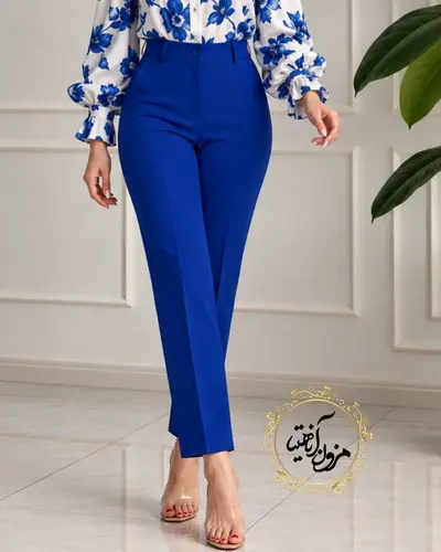 شلوار زنانه راسته کاربنی طرح رایان