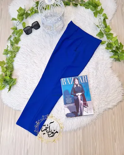 شلوار زنانه راسته کاربنی طرح رایان