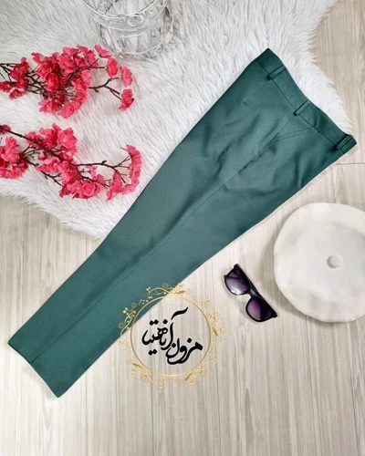شلوار زنانه سبز طرح آتریسا سایز-5-تخفیفی