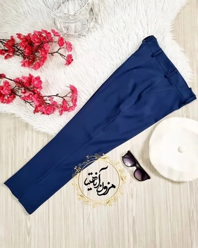 شلوار زنانه سرمه ای طرح آتریسا سایز-5-تخفیفی