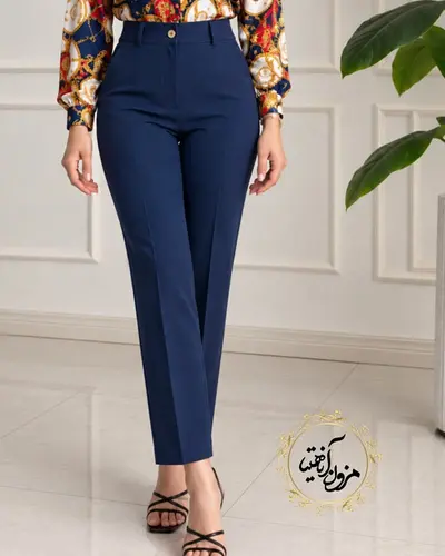شلوار زنانه سرمه ای طرح آتریسا