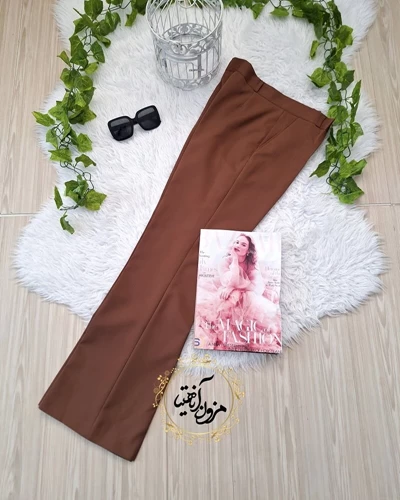 شلوار زنانه شکلاتی طرح دمپا لعیا