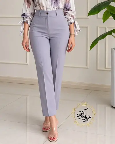 شلوار زنانه طوسی طرح آتریسا