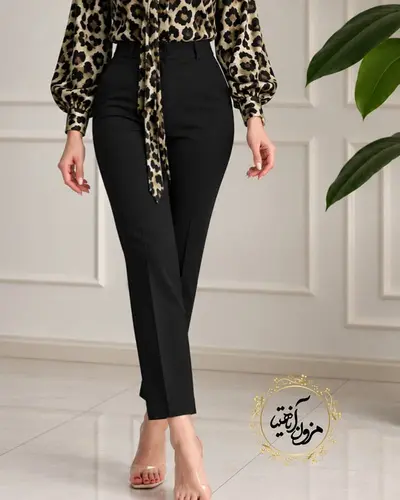 شلوار زنانه مشکی طرح آتریسا سایز-48-تخفیفی