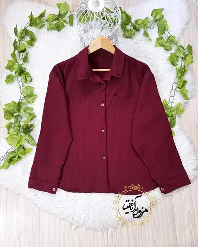 شومیز بیسیک آلبالویی طرح میوسا