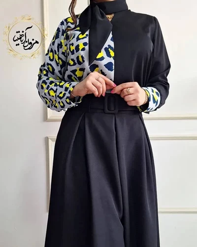 شومیز نیمه شالدار پلنگی سایز-XL-تخفیفی